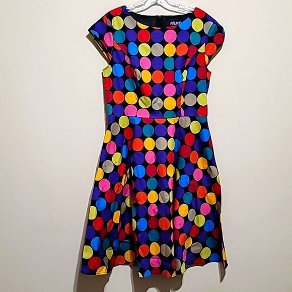 PUKAVT Black Multicolored Polka Dot Skirt Size Small - Picture 1 of 7